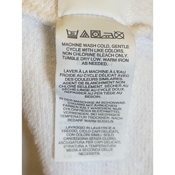 J.CREW White Crewneck Sweatshirt Size XS Preppy Coastal Classic Summer - Picture 12 of 14